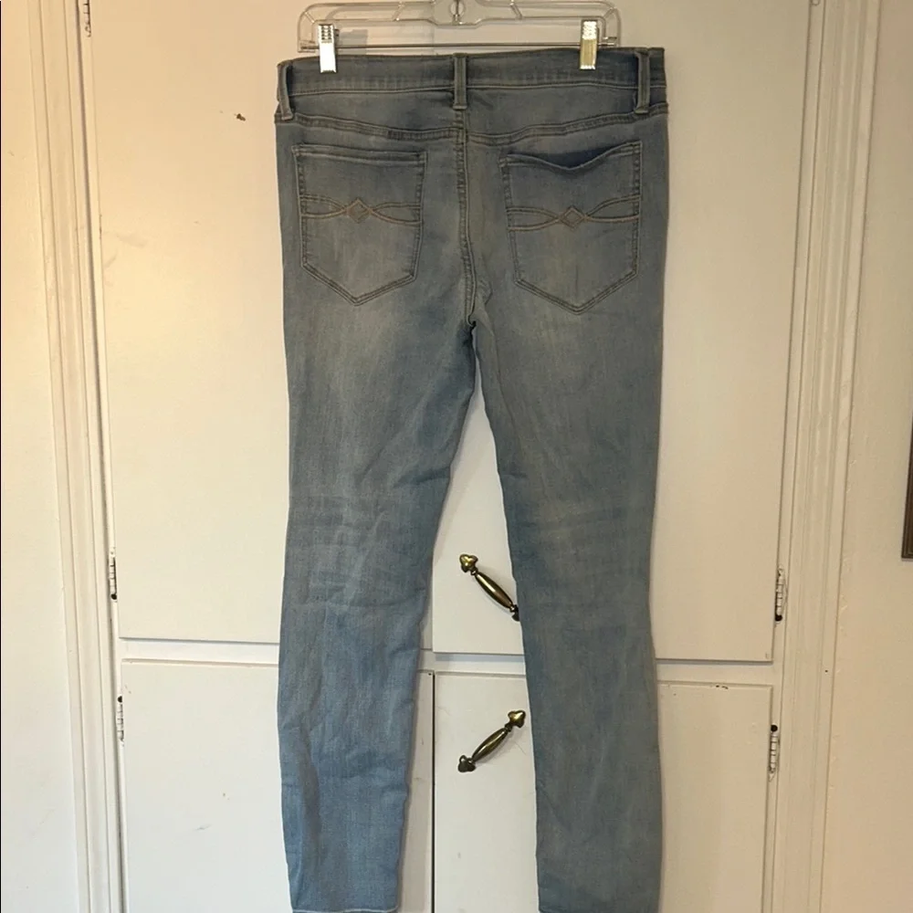 Mudd Skinny Blue Jeans with Distressed Details - Picture 2 of 6